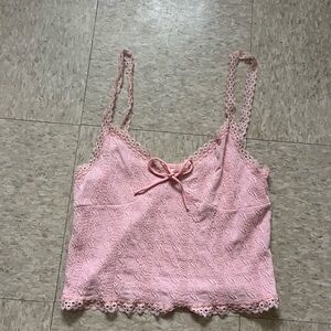 Derek Heart Pink Lace Camisole
